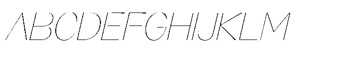 Orelo Text Standard Thin Italic Font UPPERCASE