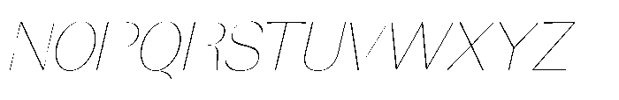 Orelo Text Standard Thin Italic Font UPPERCASE
