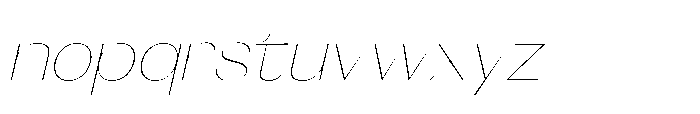 Orelo Text Standard Thin Italic Font LOWERCASE