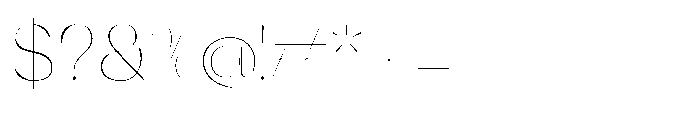 Orelo Text Standard Thin Font OTHER CHARS