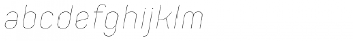 Orev Thin Italic Font LOWERCASE