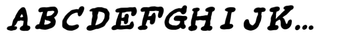 Organic Garbage Italic Font UPPERCASE