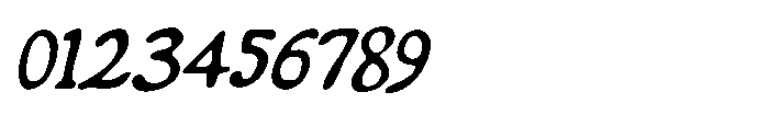 Organic Grain Italic Font OTHER CHARS
