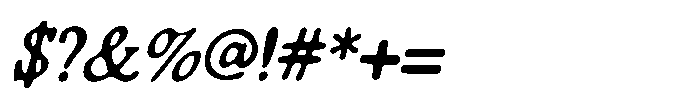 Organic Grain Italic Font OTHER CHARS