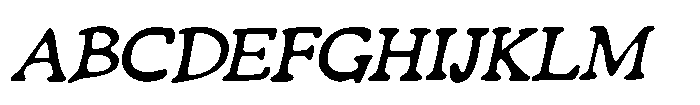 Organic Grain Italic Font UPPERCASE