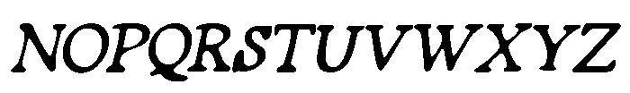 Organic Grain Italic Font UPPERCASE