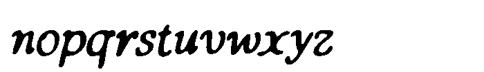 Organic Grain Italic Font LOWERCASE