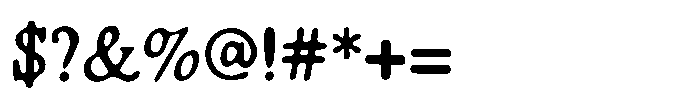 Organic Grain Regular Font OTHER CHARS