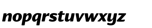 Organic Pro Black Italic Font LOWERCASE