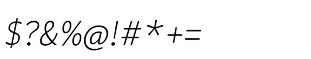 Organic Pro Thin Italic Font OTHER CHARS