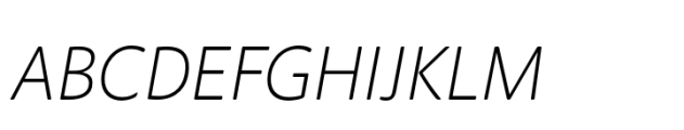 Organic Pro Thin Italic Font UPPERCASE