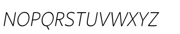Organic Pro Thin Italic Font UPPERCASE