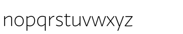 Organic Pro Thin Font LOWERCASE