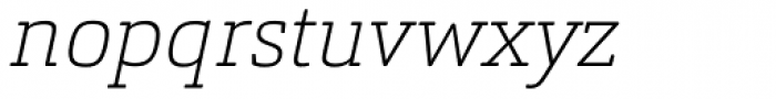 Orgon Slab Thin Italic Font LOWERCASE