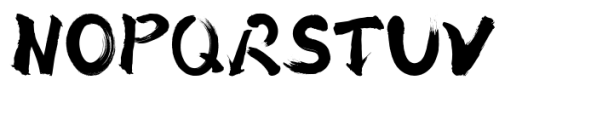 Oriental  Chinese Calligraphy Font UPPERCASE
