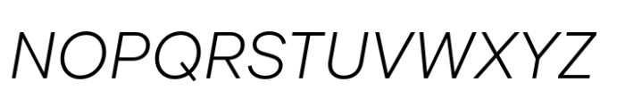 Oriet Light Italic Font UPPERCASE