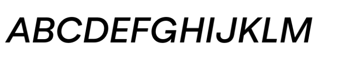 Oriet Medium Italic Font UPPERCASE