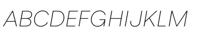 Oriet Thin Italic Font UPPERCASE