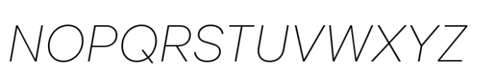 Oriet Thin Italic Font UPPERCASE