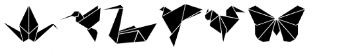 Origami Bats Font UPPERCASE