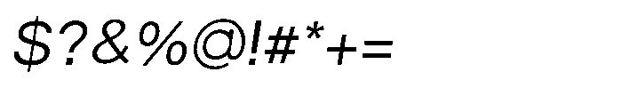 Origin Neue Italic Font OTHER CHARS