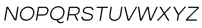 Origin Neue Light Italic Font UPPERCASE