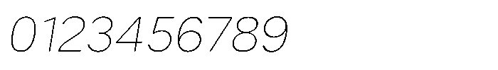 Origin Neue Thin Italic Font OTHER CHARS