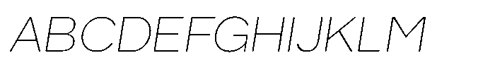 Origin Neue Thin Italic Font UPPERCASE