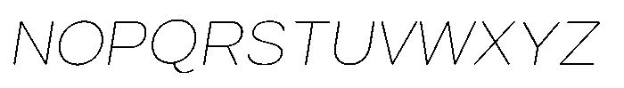 Origin Neue Thin Italic Font UPPERCASE