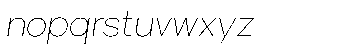 Origin Neue Thin Italic Font LOWERCASE