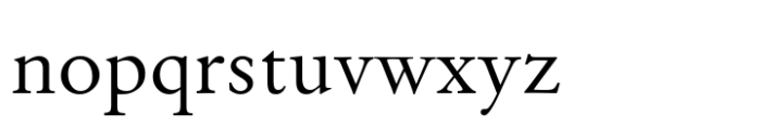Original Garamond Std Roman Font LOWERCASE