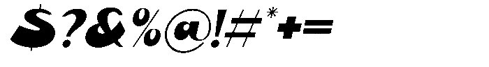 Orkid Oblique Font OTHER CHARS