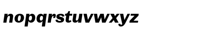 Orla Sans Heavy Italic Font LOWERCASE