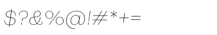 Orla Sans Thin Italic Font OTHER CHARS