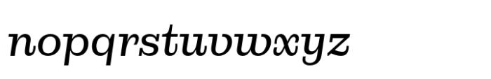 Orla Serif Italic Font LOWERCASE