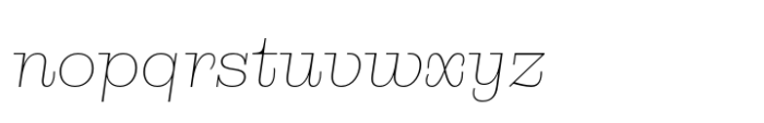 Orla Serif Thin Italic Font LOWERCASE
