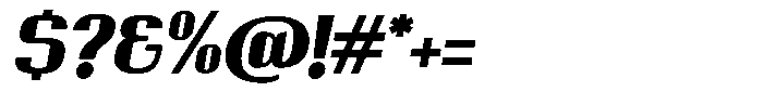 Ornamenta  Black Oblique Font OTHER CHARS