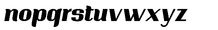 Ornamenta  Black Oblique Font LOWERCASE