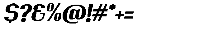 Ornamenta  Extra Bold Oblique Font OTHER CHARS