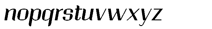 Ornamenta  Oblique Font LOWERCASE