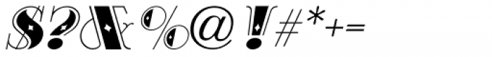Ornate Deco Oblique Font OTHER CHARS