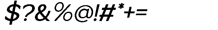 Ornely Italic Font OTHER CHARS