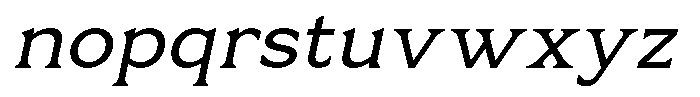 Ornely Italic Font LOWERCASE