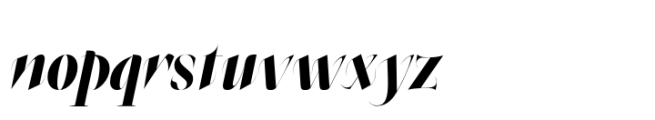 Oroban Elegans Black Italic Font LOWERCASE