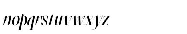 Oroban Elegans Bold Italic Font LOWERCASE