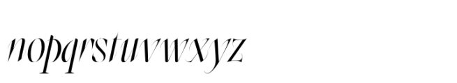 Oroban Elegans Medium Italic Font LOWERCASE