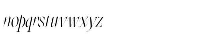Oroban Elegans Regular Italic Font LOWERCASE