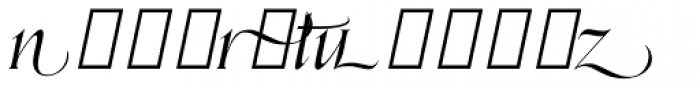 Orpheus Italic Endings Font LOWERCASE