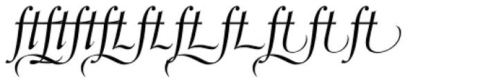 Orpheus Italic Ligatures Font OTHER CHARS