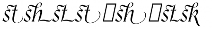 Orpheus Italic Ligatures Font OTHER CHARS